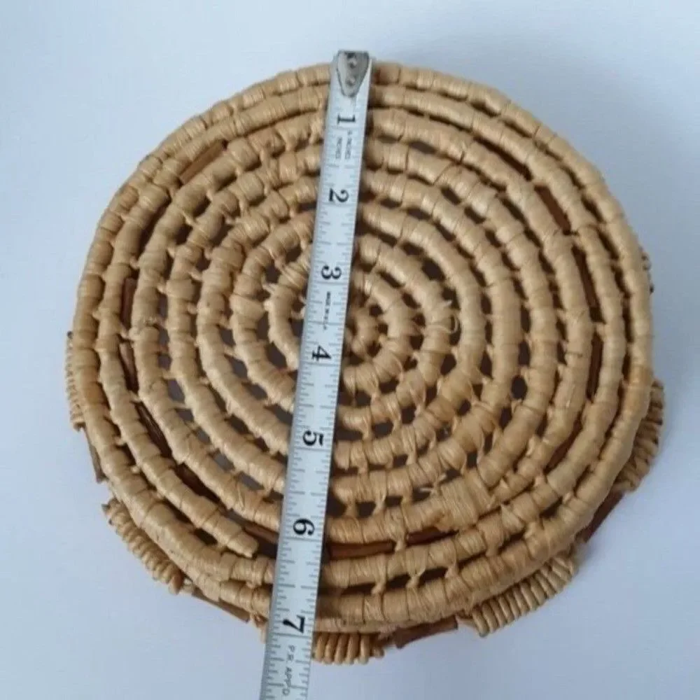 Vintage Wicker Boho Mid Century Modern Style Medium Size